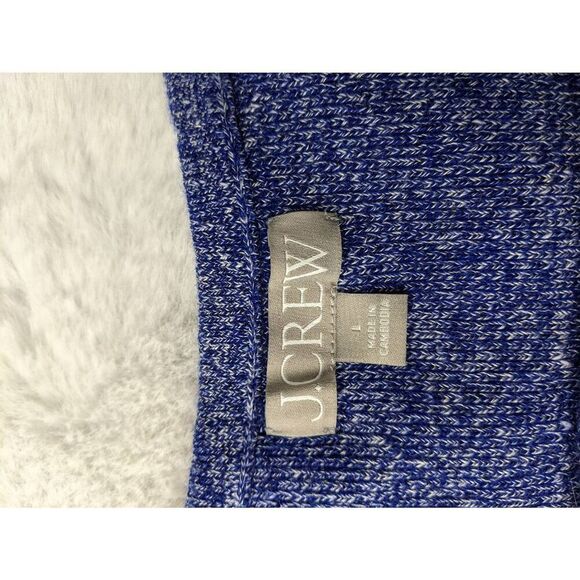 J. Crew Sweater Shell With Buttons In Merino-linen Blend Vest Sleeveless Blue To - Picture 5 of 8